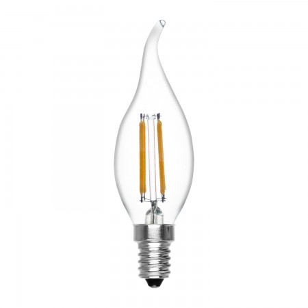 Bombilla Vela Tornado Regulable de Filamento LED 4W 6000K Luz Blanca E14