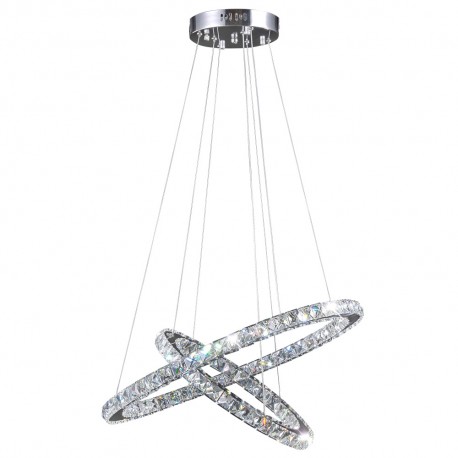 Lámpara Colgante Cristal y LED Circus 2 Círculos