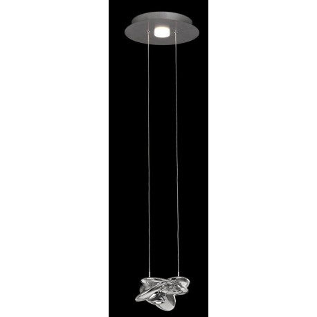Lámpara Colgante Led NIDO níquel 1+1 Luces