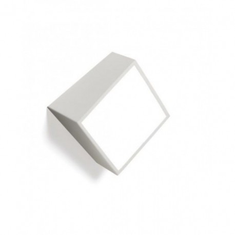 Aplique de Pared Exterior Mini Cuadrado Blanco