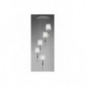 Lámpara Colgante Tiffany Cromo 5+5 Luces