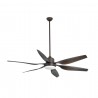 Ventilador de Techo Faro Tilos 168cm Marron Oscuro 6 Palas 2 X E27