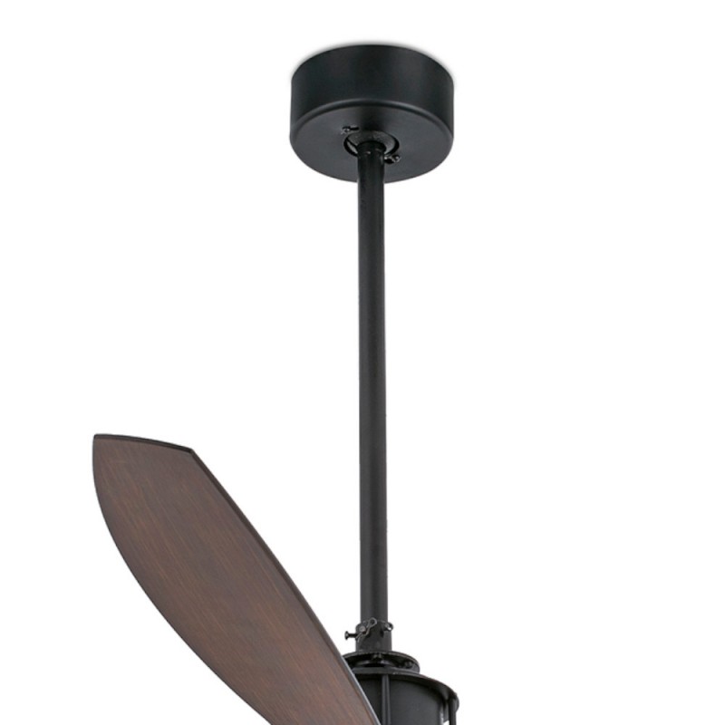 Ventilador de Techo Faro Just Fan 128cm Negro 3 Palas Madera Oscura