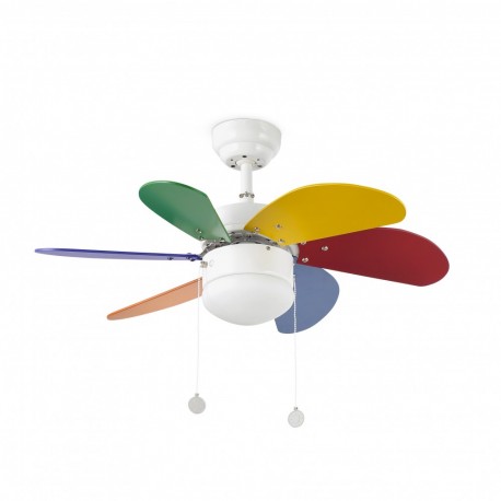 Ventilador de Techo Faro Palao 81cm Multi Color 6 Palas 1 X E14 40W