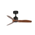 Ventilateur de plafond FARO Just Fan Xs 81cm Pelles Noires Bois