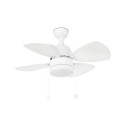 Ventilador de Techo Faro Mediterraneo 4 Palas Blanco 1L E14