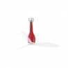 Ventilador de Techo Faro Eterfan 128cm Rojo Brillo Palas Transparentes