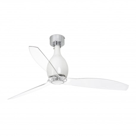 Ventilador de Techo Faro Mini Eterfan 128cm Blanco Brillo Palas Transparentes