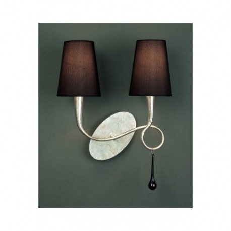 Aplique de Pared Mantra Paola Plata 2 Luces