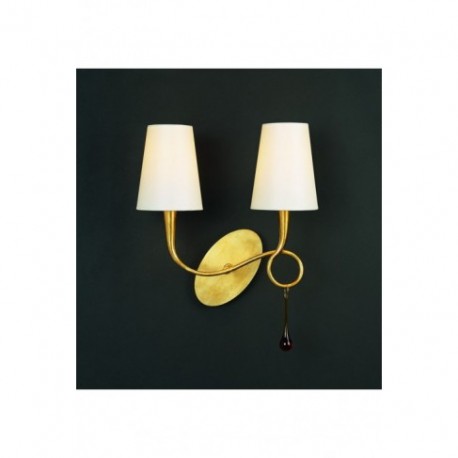 Aplique de Pared Mantra Paola Oro 2 Luces