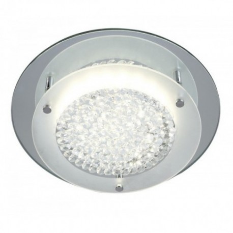 Plafón de Techo LED Mantra Crystal Cromo Rendondo 28Cm Luz Neutra 12W