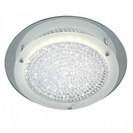 Plafón de Techo LED Mantra Crystal Cromo Rendondo 36Cm Luz Neutra 18W