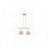 Lámpara Colgante Mantra Sabina Imitacion Madera Lineal 2 Luces