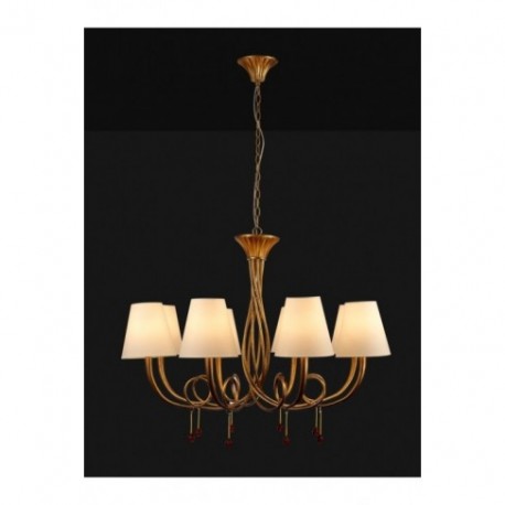 Lámpara Colgante Mantra Paola Oro 8 Luces