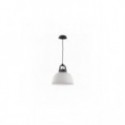 Lámpara Colgante Mantra Kinke Gris Antracita 1 Luz con Pantalla Blanca Abierta 37cm