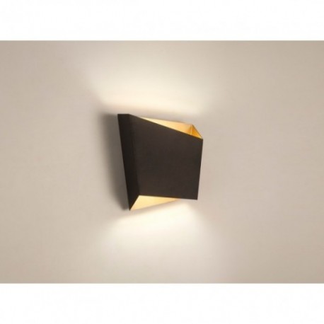 Aplique de Pared Mantra Asimetric Negro Y Oro 1 Luz