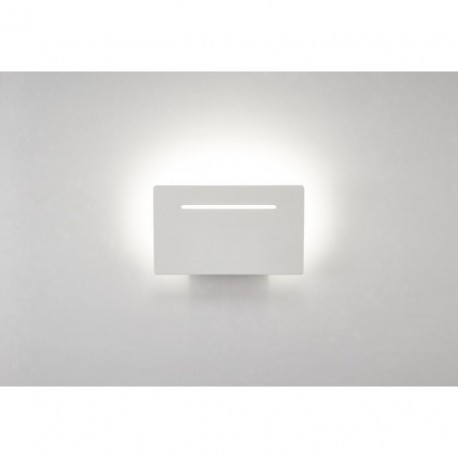 Aplique de Pared LED Mantra Toja Aluminio Blanco Rectangular Luz Cálida 8W