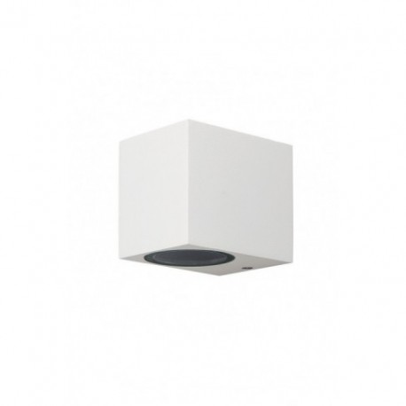 Aplique de Pared Exterior Mantra Kandanchu Blanco Cuadrado 1 Luz