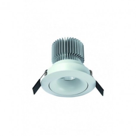 Downlight LED Empotrable LED Mantra Formentera Blanco Mate Basculante Luz Cálida 7W Redondo