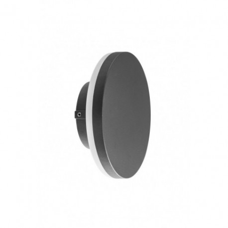 Aplique de Pared Exterior LED Mantra Bora Gris Oscuro Redondo Luz Cálida 9,6W