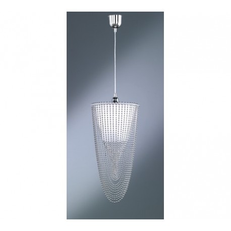 Lámpara Colgante Trio Marrakesch Blanco y Cromo 1 Bombilla E14 25cm