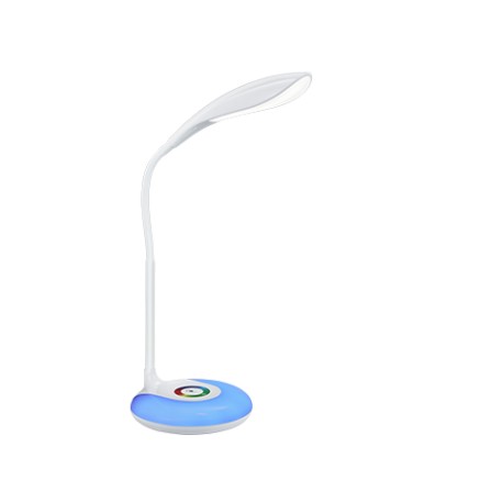 Flexo LED de Sobremesa Trio Krait Blanco con Base de Colores RGB