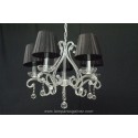 Lampara cromo cristal 5 luces