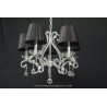 Lampara cromo cristal 5 luces