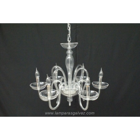 LAMPARA CRISTAL 6 LUCES