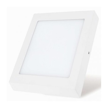 Downlight LED Superficie Blanco 18W Cuadrado 22,5cm Luz Blanca