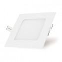 Downlight LED Empotrable Blanco 6W Cuadrado 12cm Luz Neutra
