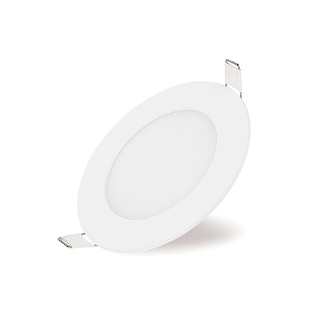 Downlight LED Empotrable Blanco 6W Redondo 12cm Luz Blanca Perfil Ancho