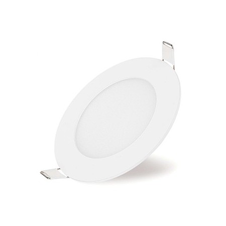 Downlight LED Encastré Blanc 6W Rond 12cm Profil de lumière chaude Large
