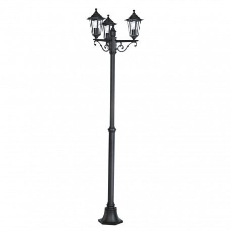 Lámpara de Pie para Exterior Eglo Laterna 4 Negro 3xE27 Ø55x192cm