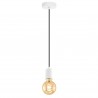 Suspension Vintage EGLO Yorth Noir et Blanc 1 Ampoule E27 200cm