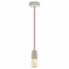 Lámpara Colgante Vintage Eglo Yorth Gris y Rojo 1 Bombilla E27 200cm