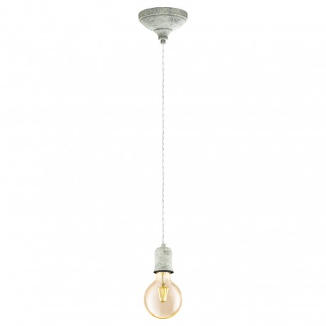 Lámpara Colgante Vintage Eglo Yorth Blanco 1 Bombilla E27 12,5cm
