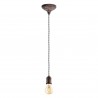 Lámpara Colgante Vintage Eglo Yorth Cobre 1 Bombilla E27 12,5cm