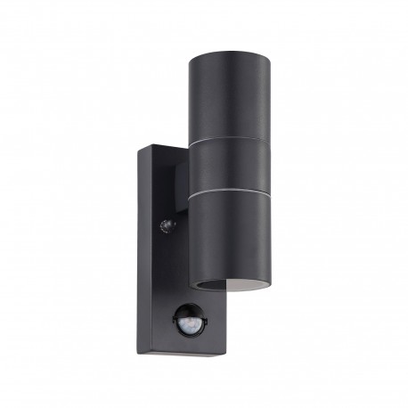 Aplique de Pared Exterior Eglo Laterna 5 Antracita con Sensor 2 Bombillas GU10