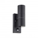 Aplique de Pared Exterior Eglo Laterna 5 Antracita con Sensor 2 Bombillas GU10