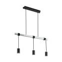 Suspension Vintage EGLO Townshend 1 Noir 3 Ampoules GU10