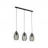 Suspension Vintage EGLO Clevedon Noir 3 Ampoules E27