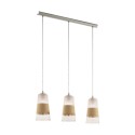Suspension Vintage EGLO Burnham Nickel Matte 3 Ampoules E27