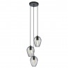 Suspension Vintage EGLO Newtown Black 3 Bulbs E27 38cm