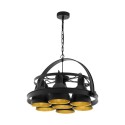 Suspension Vintage EGLO Backbarrow Noir 7 Ampoules E27