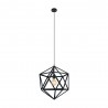 Suspension Vintage EGLO Embleton Noir 1 Ampoule E27 46cm