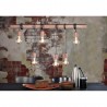 Suspension Vintage EGLO Townshend 4 Brown 6 Ampoules E27