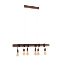 Suspension Vintage EGLO Townshend 4 Brown 6 Ampoules E27