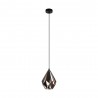 Suspension Vintage EGLO Carlton 1 Noir 1 Ampoule E27 20,5cm