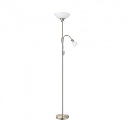 Lampadaire Eglo Up 2 Nickel 2 Ampoules E27 176,5cm